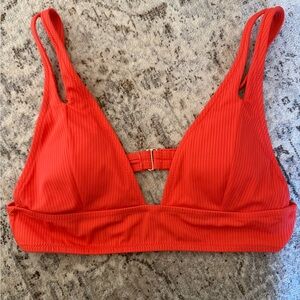 Shade & Shore NWOT Coral Red Bikini Top